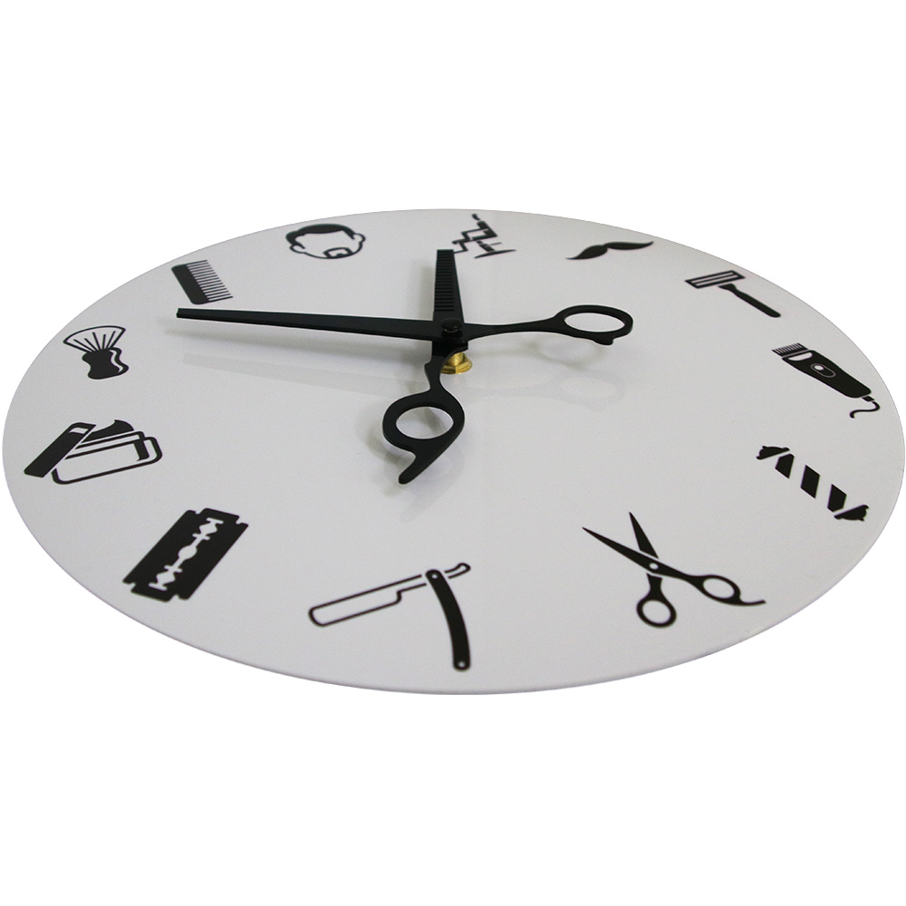 Barber Shop Wall Clock with Sc - Men'S Grooming Studio review and price