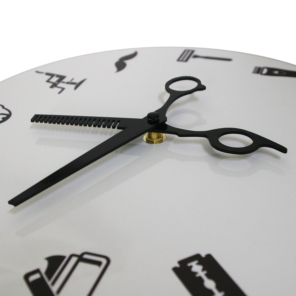 Barber Shop Wall Clock with Sc - Men'S Grooming Studio review and price