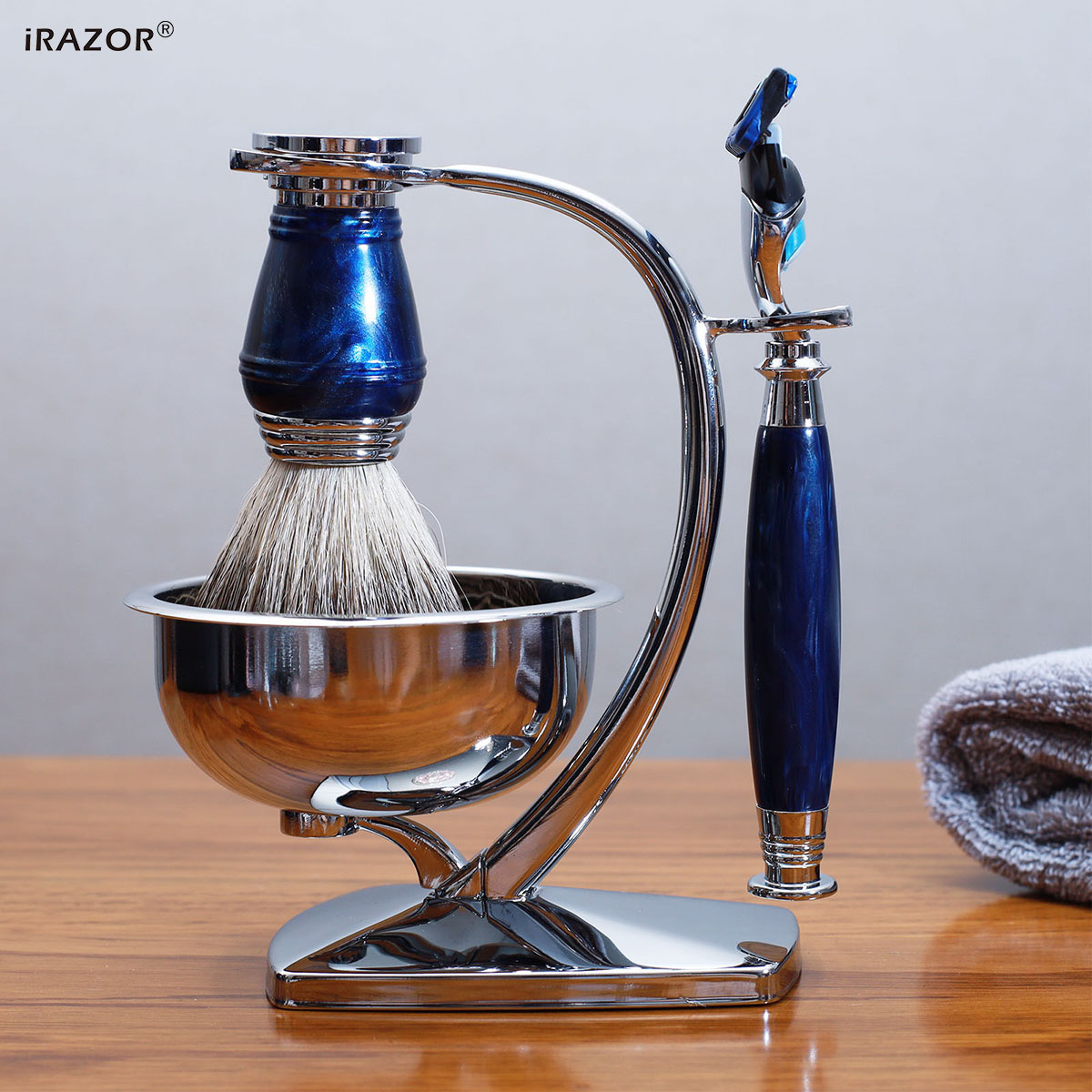 iRAZOR Royal Blue Luxury Men's - Mens Grooming Kit Gift review and price
